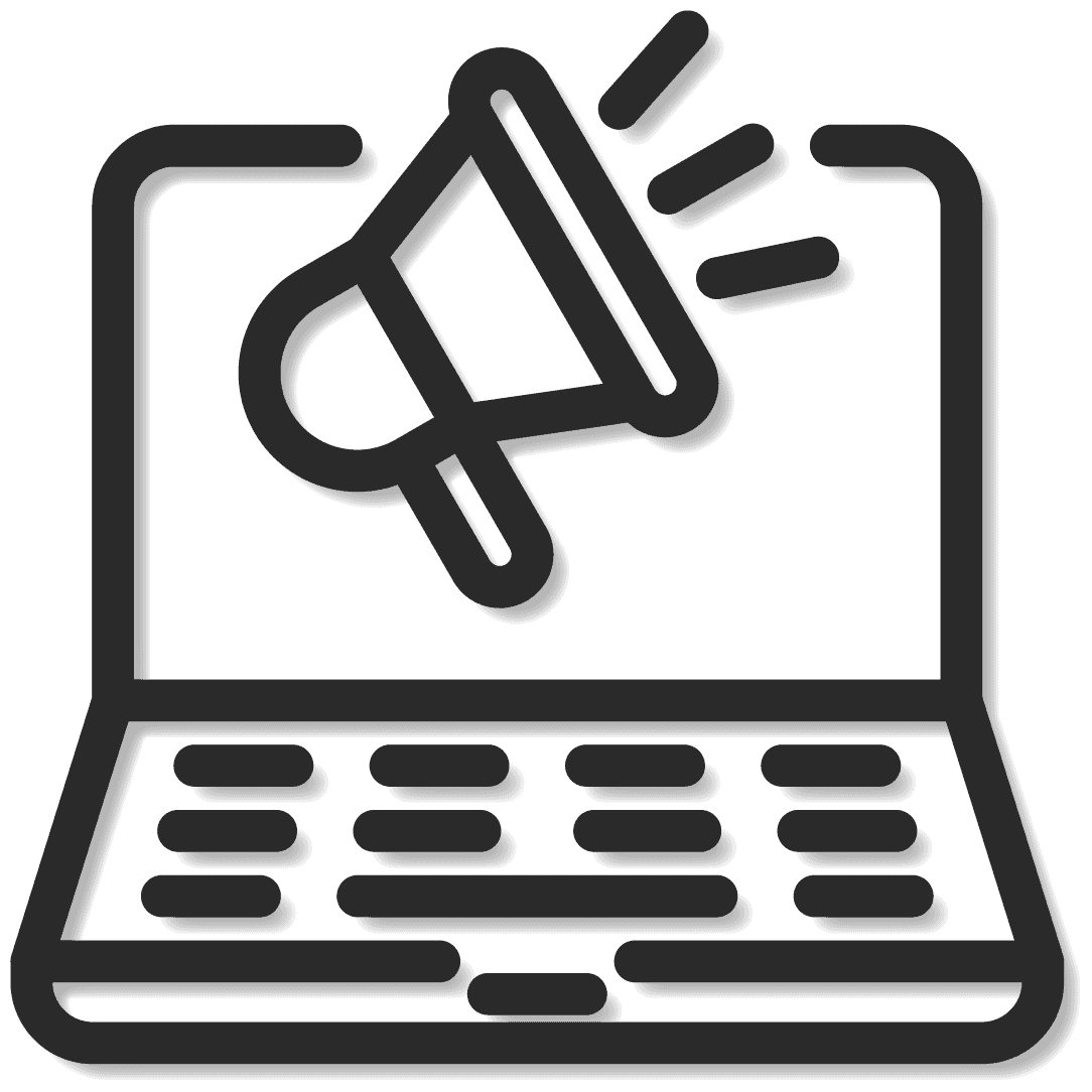 black shadow marketing marketing icon